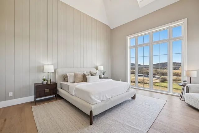 a view of a city with an ocean view