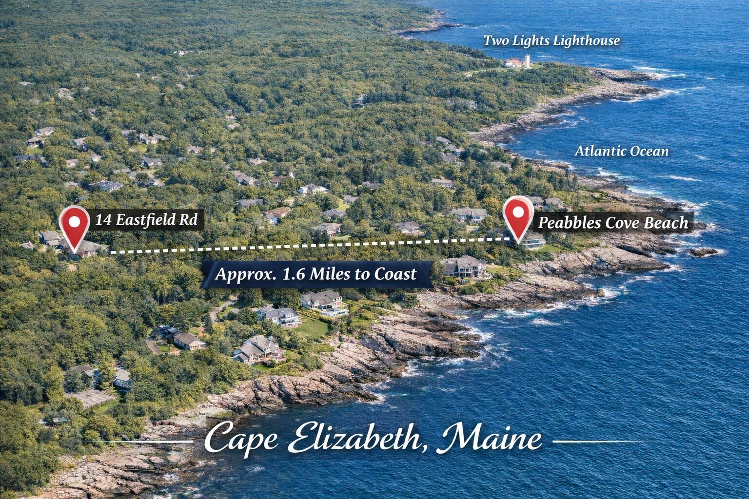 14 Eastfield Road Cape Elizabeth, ME 04107 - Photo 3 of 5 Overhead Views