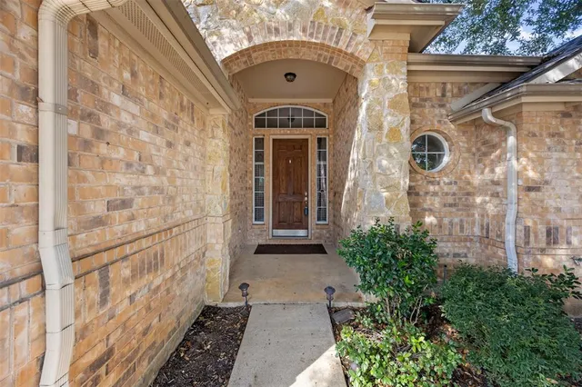 a view of a door of the house