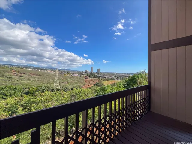 a view of city from balcony