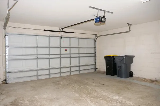 a view of a garage