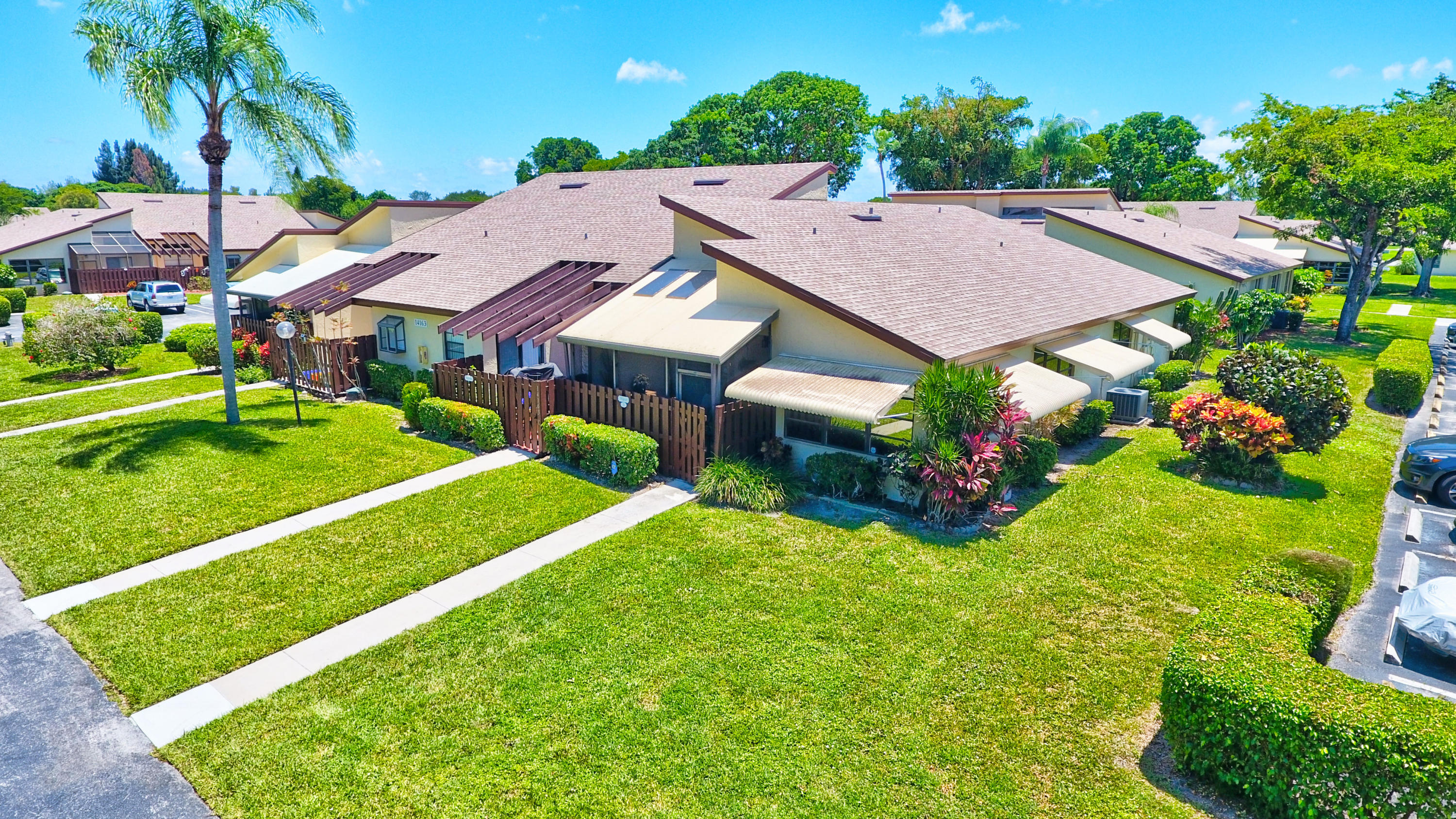 Front view of corner villa