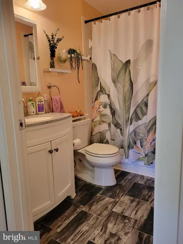 a bathroom with a toilet and a sink