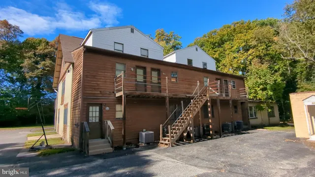 a front view of a house with gym equipment