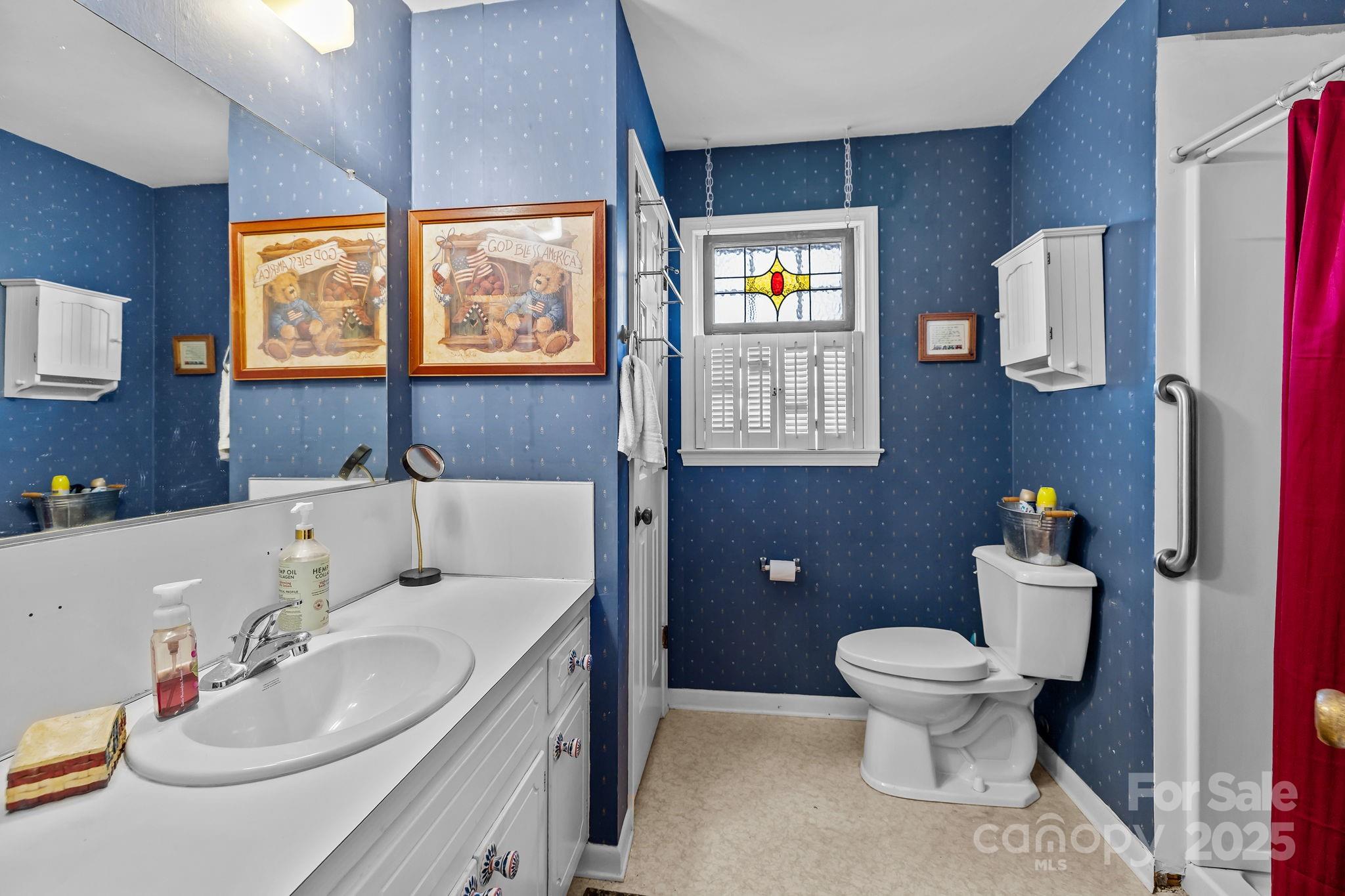 1214 Hawthorne Road Lancaster, SC 29720 - Photo 22 of 35 a bathroom with a sink toilet and a mirror
