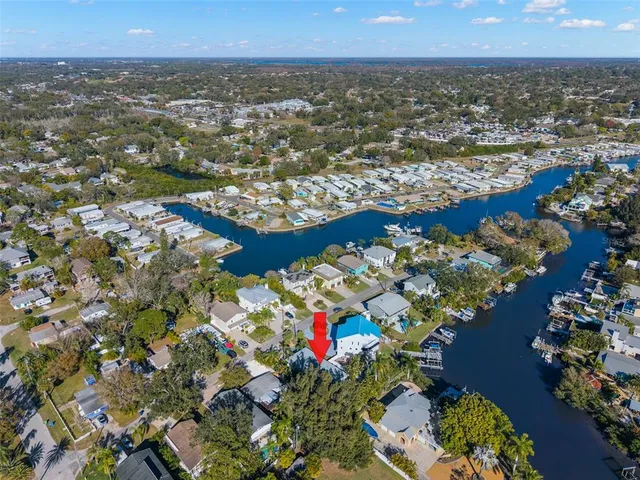 an aerial view of multiple house