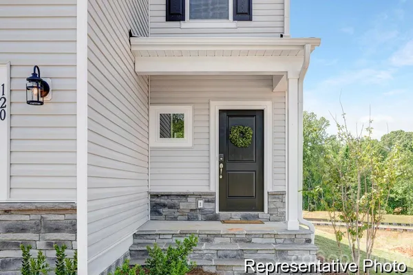 a view of a door front of house