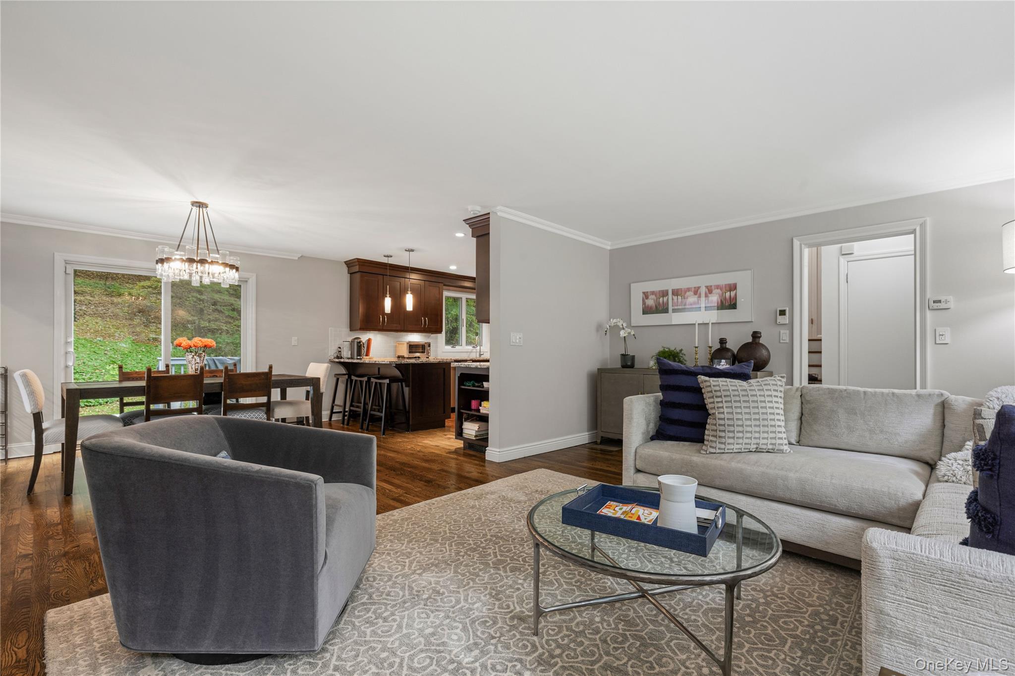 86 Seven Bridges Road Chappaqua, NY 10514 - Photo 6 of 33 a living room with furniture and a wooden floor