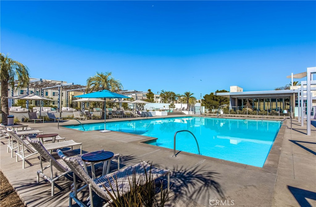 186 Terrapin Irvine, CA 92618 - Photo 27 of 39 a view of a swimming pool with outdoor seating space