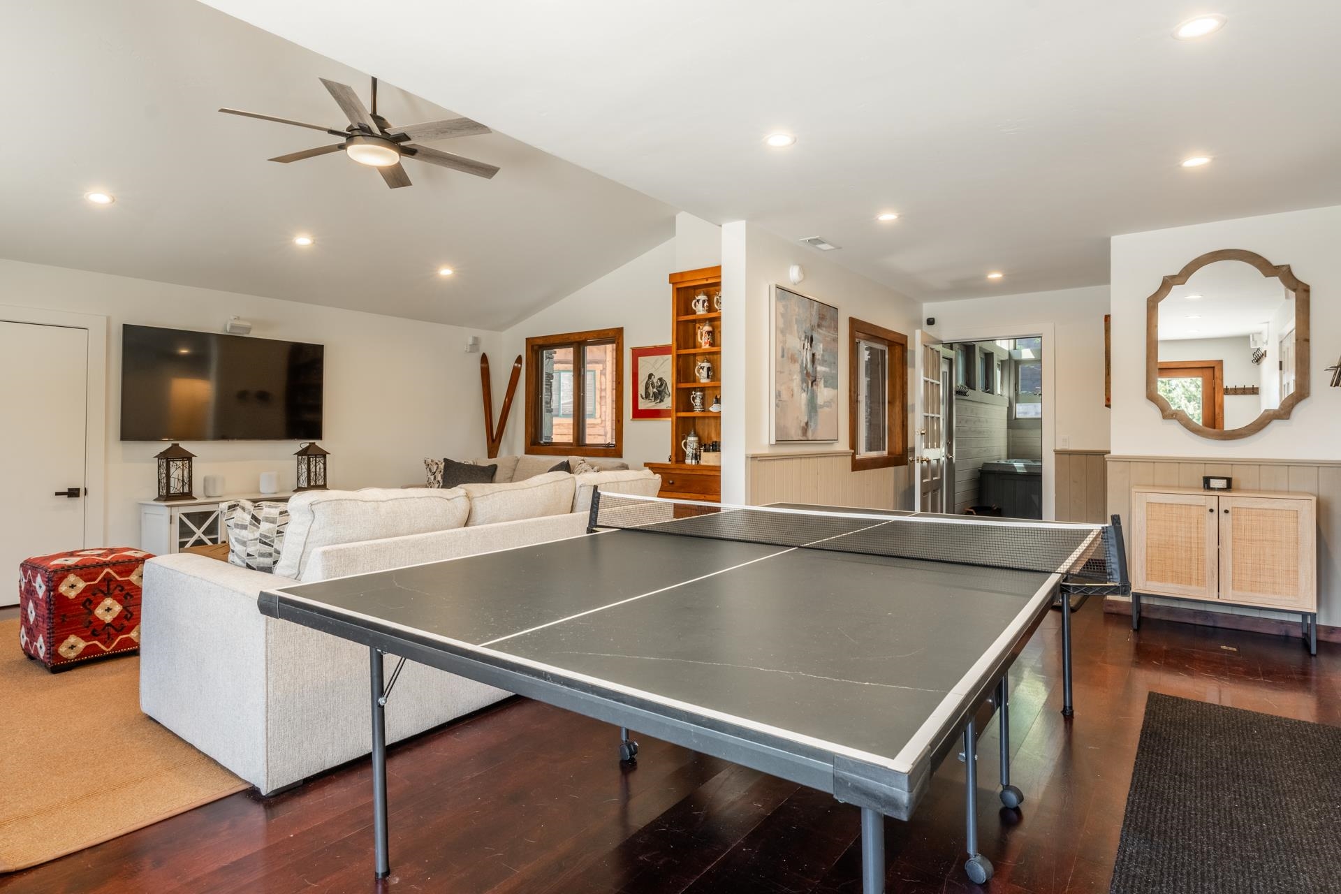 274 Silver Tip Lane Mammoth Lakes, CA 93546 - Photo 31 of 52 a view of a dining room kitchen with a table chairs and a stove