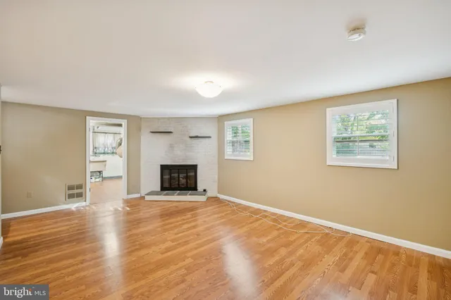 a view of a livingroom with a fireplace