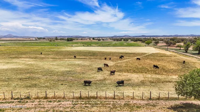 a view of a big room with an ocean and mountain in the back