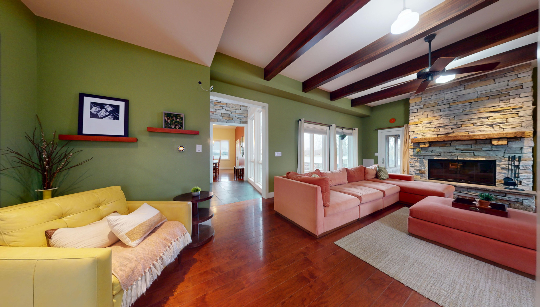 118 Pima Lane Loda, IL 60948 - Photo 13 of 50 a living room with furniture and a fireplace