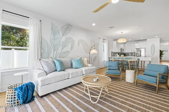 an aerial view of multiple house