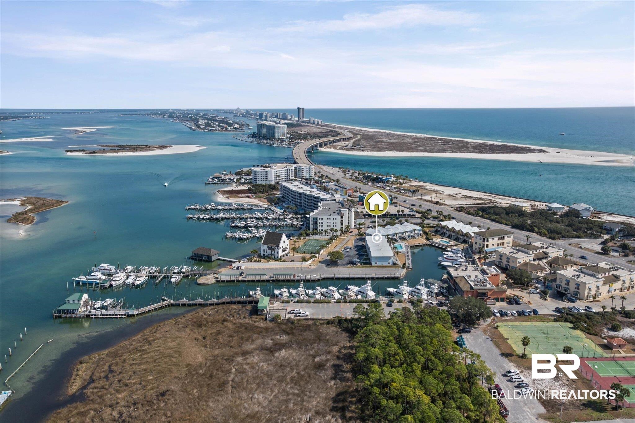 3575 Bayou Road, Unit B2 Orange Beach, AL 36561 - Photo 23 of 35 Drone / aerial view of a nearby body of water