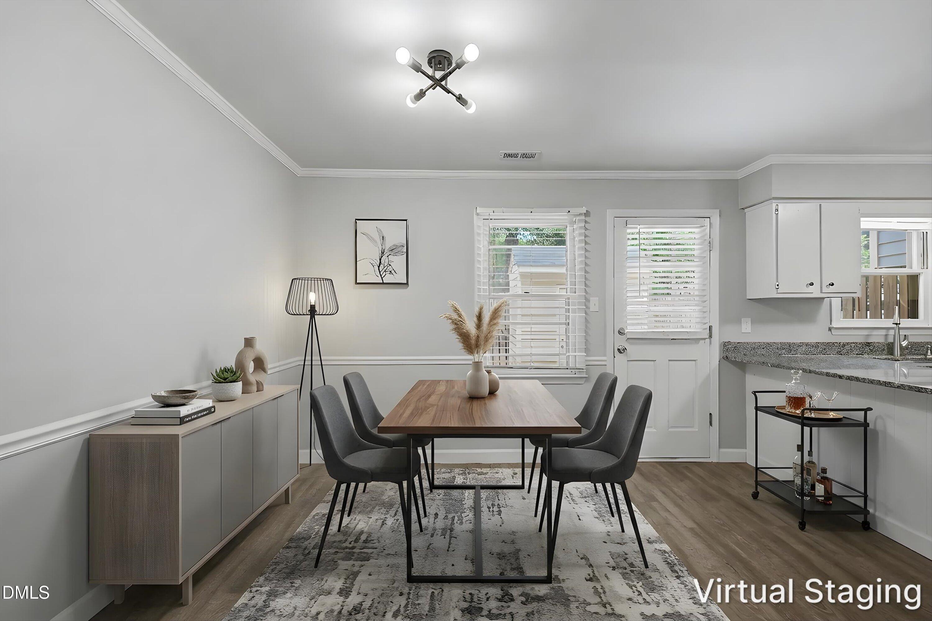 5519 Hamstead Crossing Raleigh, NC 27612 - Photo 11 of 33 a view of a dining room with furniture