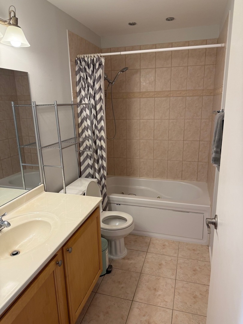 910 Beau Drive, Unit 211 Des Plaines, IL 60016 - Photo 8 of 11 a bathroom with a sink a toilet and shower