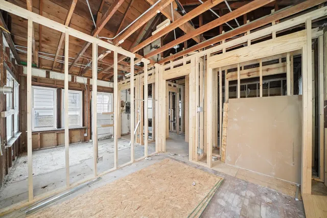 wooden floor with a glass door