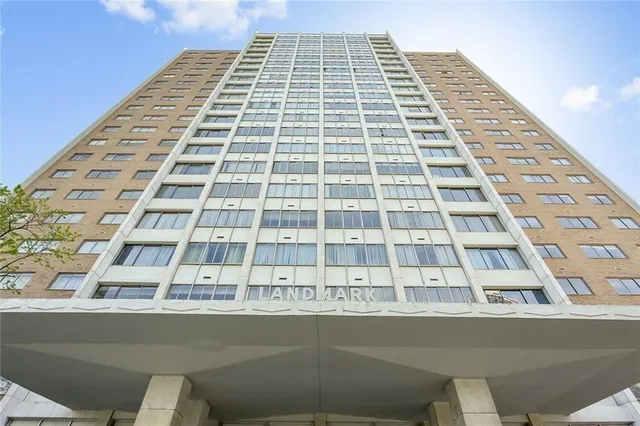 a front view of a building