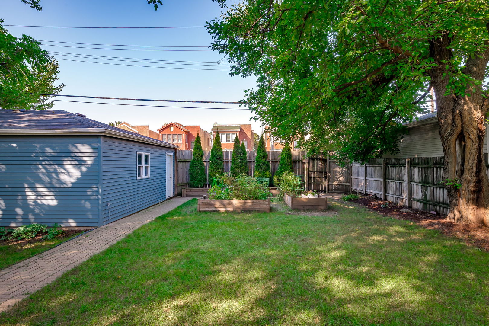 803 South Maple Avenue Oak Park, IL 60304 - Photo 25 of 31 a view of backyard with table and chairs and a large tree
