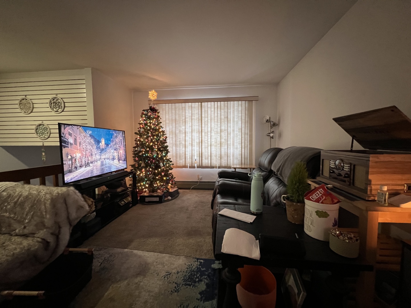 509 East Lake Avenue, Unit B Round Lake Beach, IL 60073 - Photo 2 of 18 a room with furniture a flat screen tv and a window