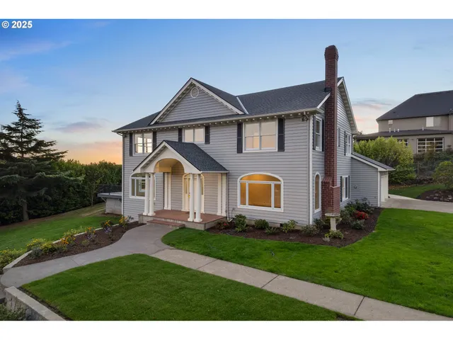 a front view of a house with swimming pool