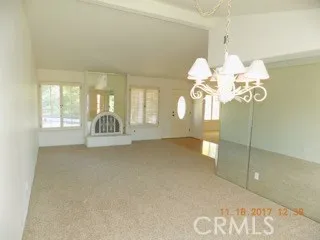 a view of a livingroom with a window