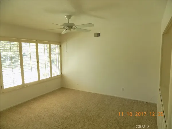 an empty room with a window