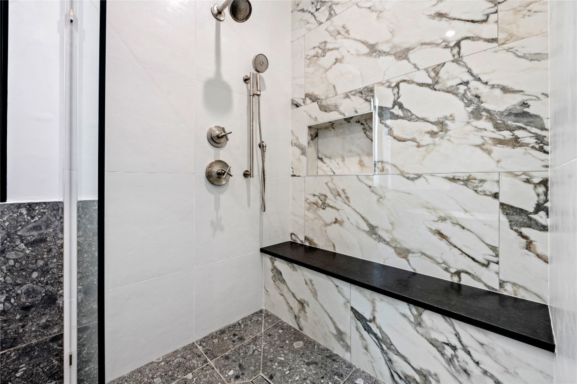 1803 Palo Duro Road Austin, TX 78757 - Photo 18 of 34 Full bath featuring a marble finish shower