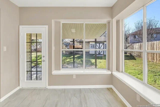 a view of a window in a room