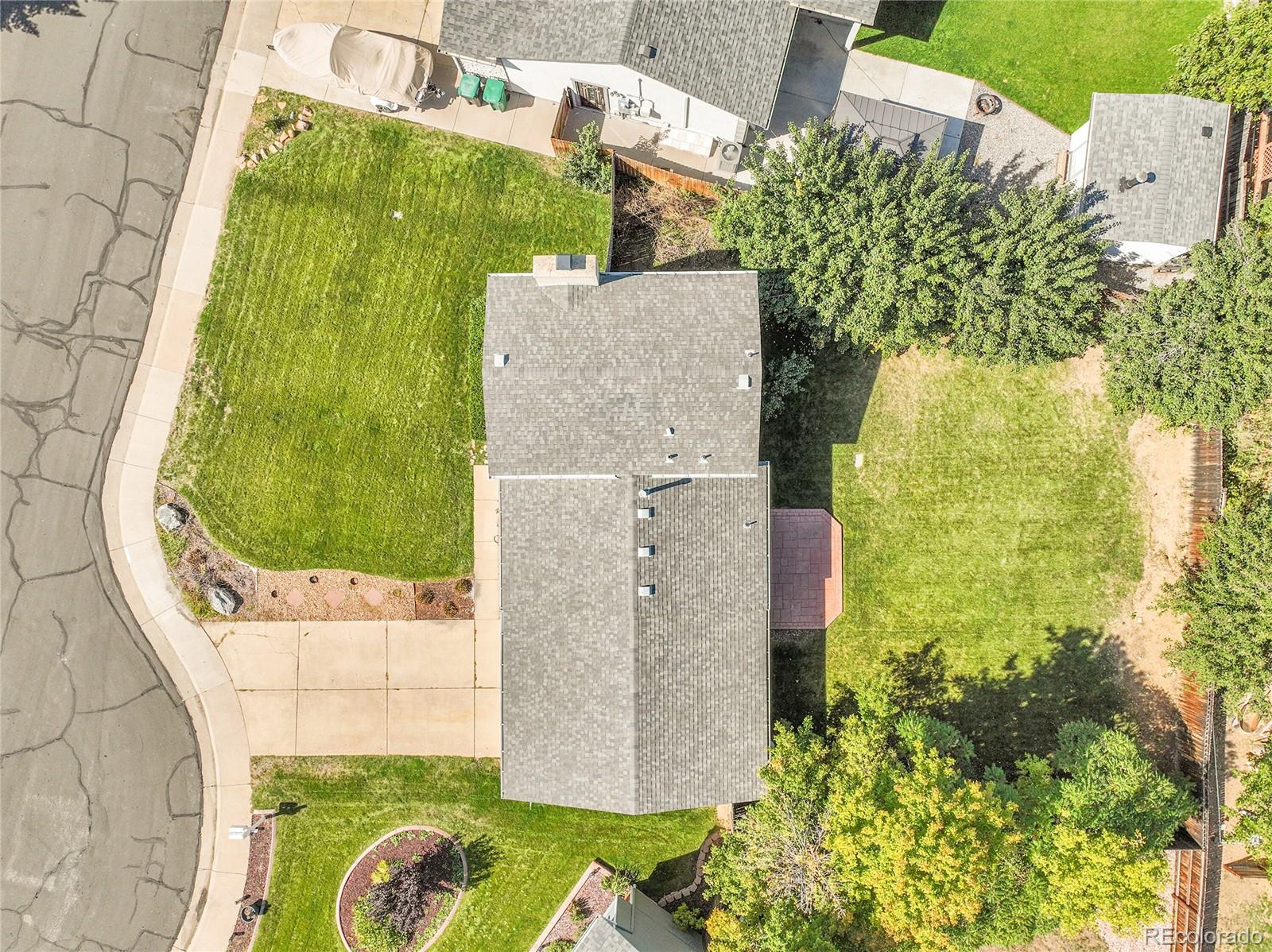 9324 Field Lane Broomfield, CO 80021 - Photo 34 of 43 an aerial view of a house with a garden