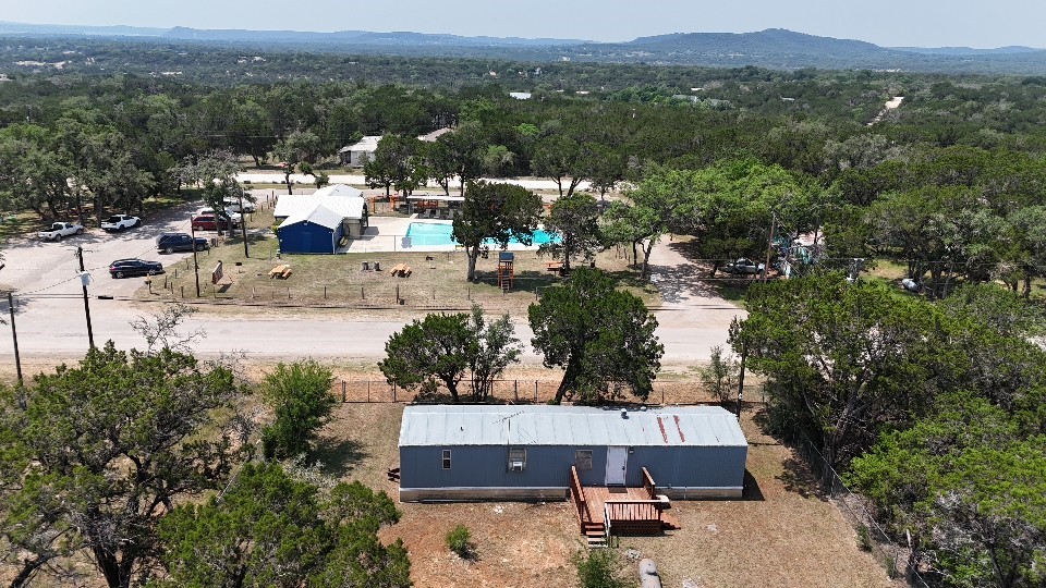 an aerial view of multiple house
