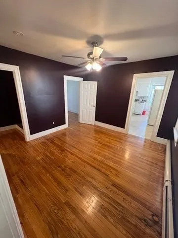 a large room with wooden floor