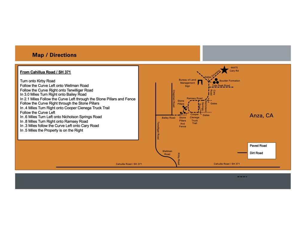 44475 Cary Road Aguanga, CA 92536 - Photo 1 of 1 Directions to the Property