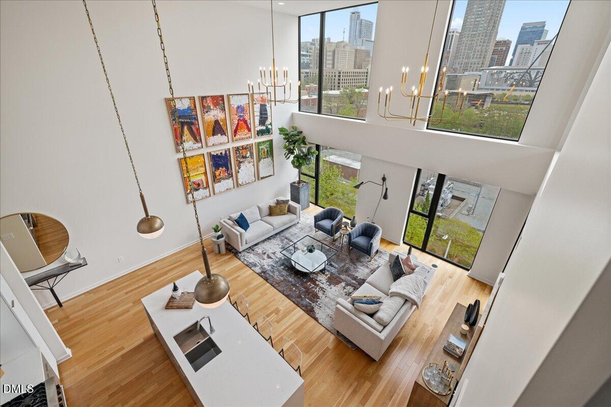 523 South West Street, Unit 505 Raleigh, NC 27601 - Photo 22 of 46 View to Below from Loft