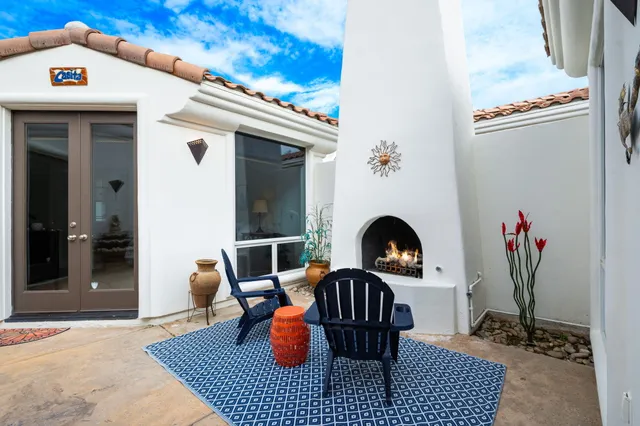 a view of a entryway of a house