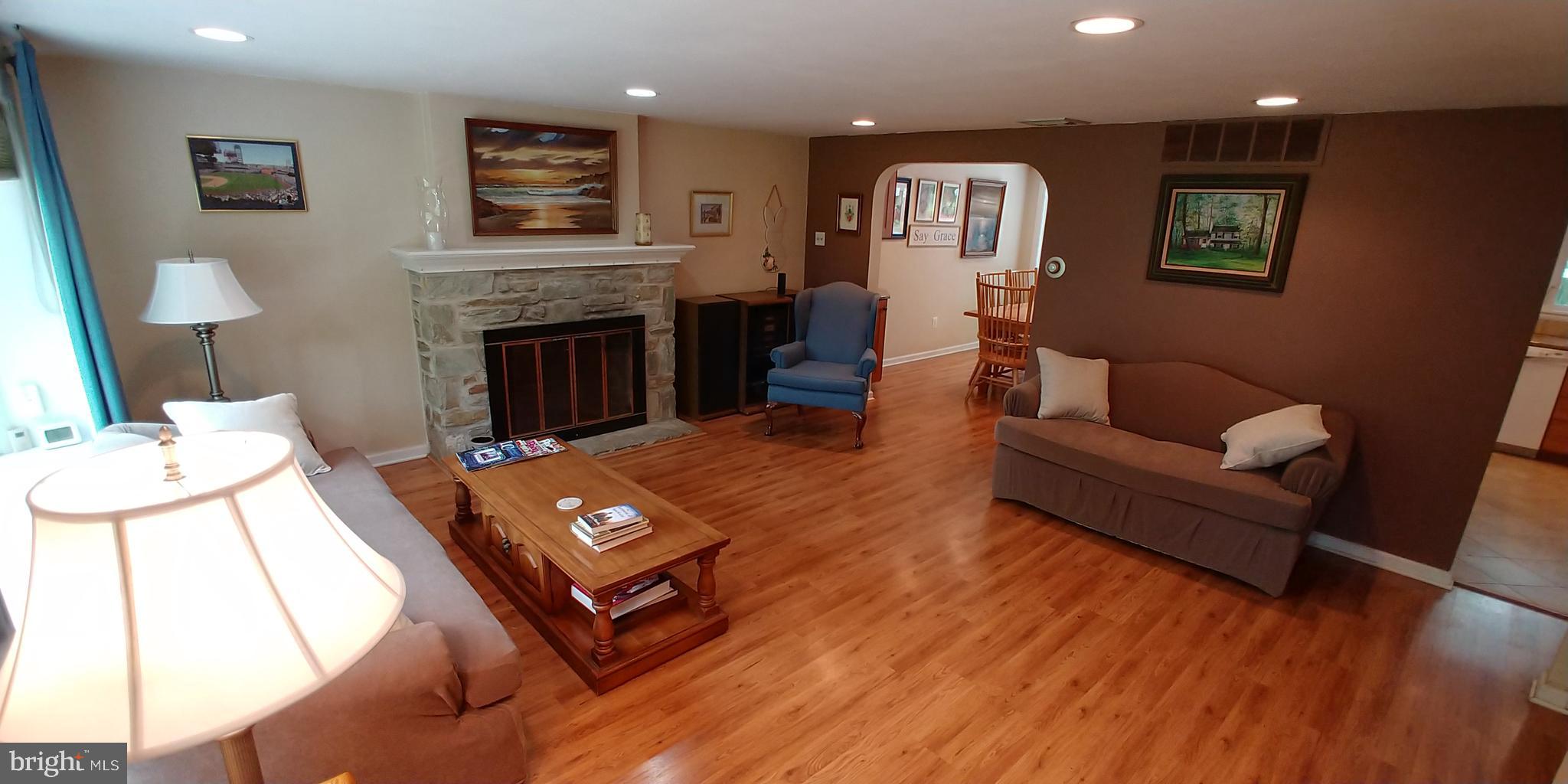 605 Beverly Road Holland, PA 18966 - Photo 10 of 26 Living Room with fireplace.