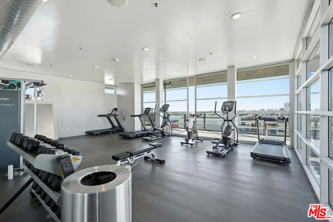 530 South Hewitt Street, Unit 533 Los Angeles, CA 90013 - Photo 39 of 57 a view of a room with gym equipment