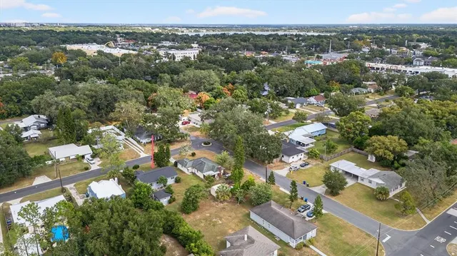 an aerial view of a city with lots of residential buildings