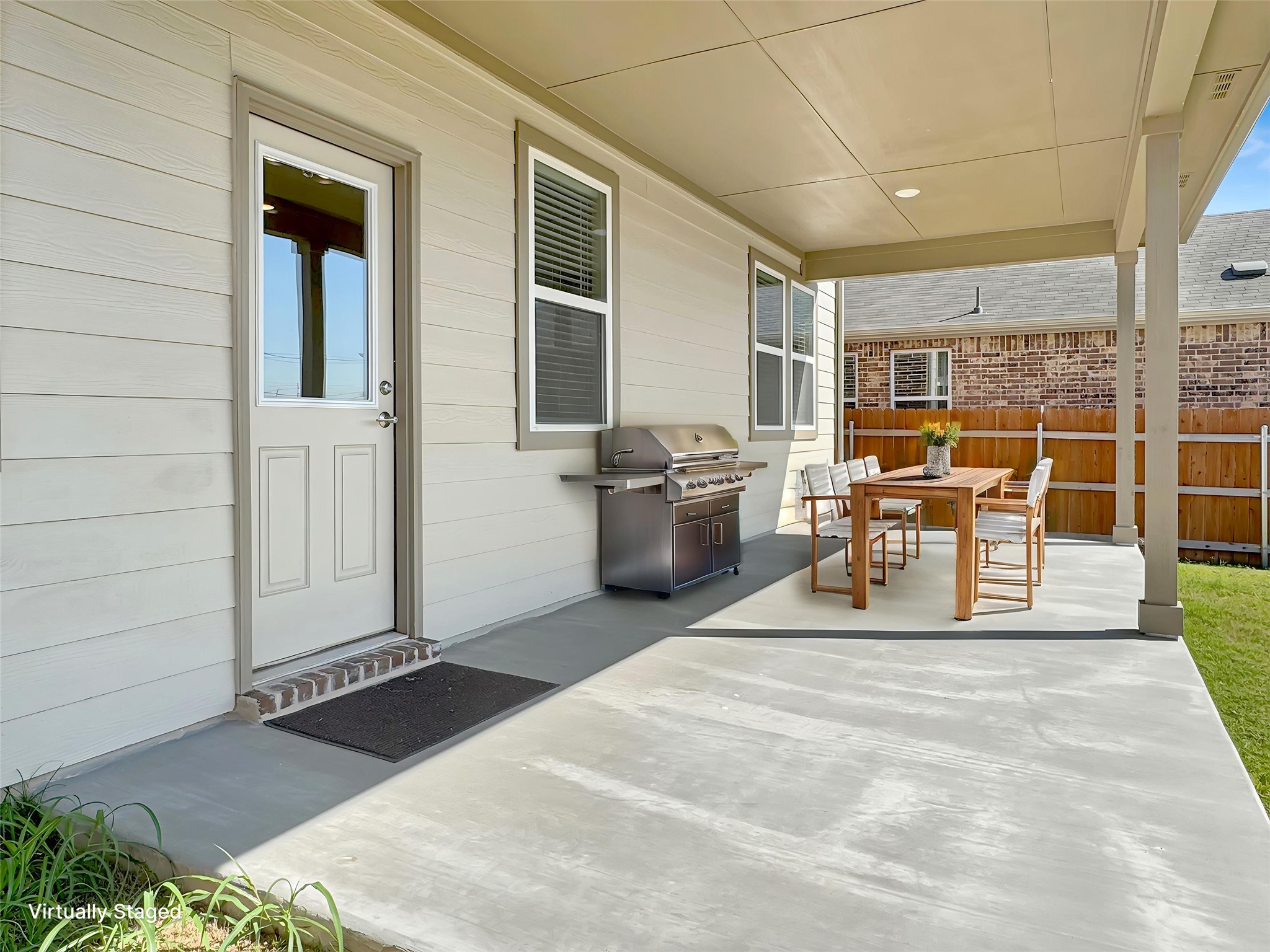 1704 Carvin Way Pflugerville, TX 78660 - Photo 27 of 30 View of patio / terrace featuring outdoor dining area and grilling area