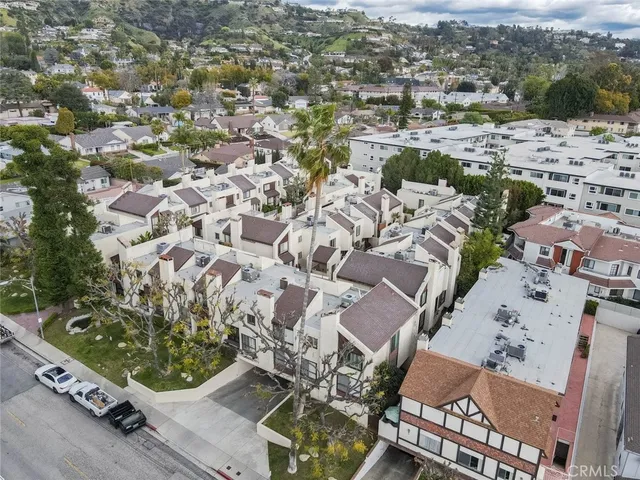 an aerial view of a city