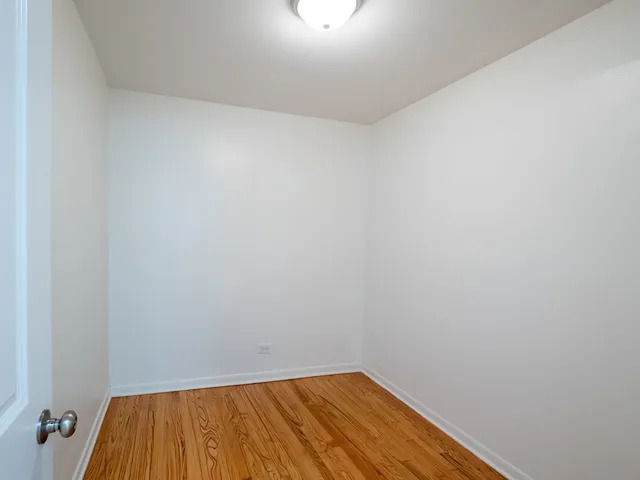 a view of small space with empty racks