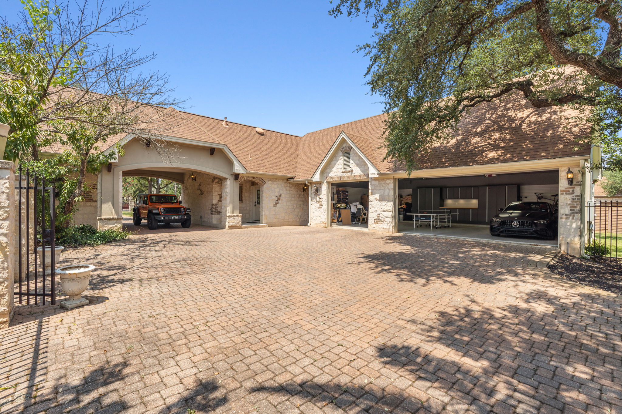 10503 Foundation Road Austin, TX 78726 - Photo 35 of 40 Paver driveway and port cochere