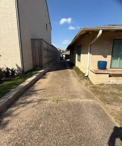 a backyard of a house