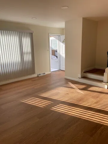 a view of two chairs in a room