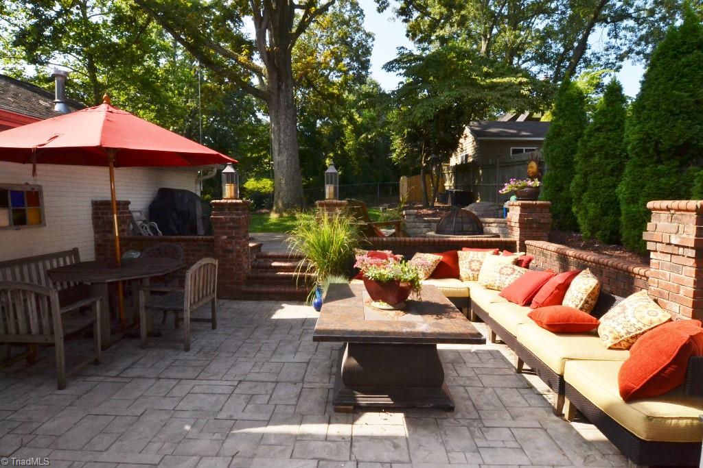 1901 Rolling Road Greensboro, NC 27403 - Photo 30 of 30 Outdoor Entertaining Area and Back Yard