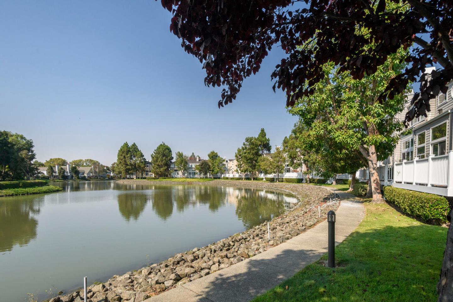 848 Columbia Circle Redwood City, CA 94065 - Photo 18 of 19 a view of a lake with houses in the back