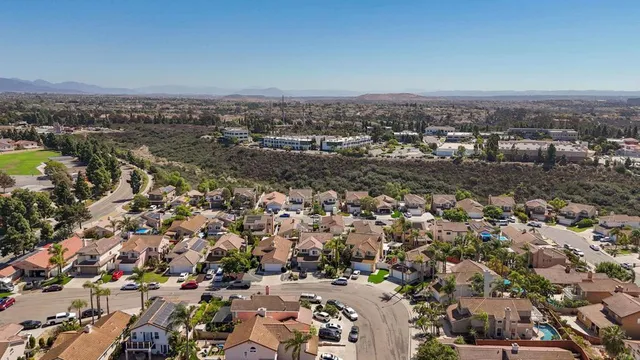 an aerial view of multiple house