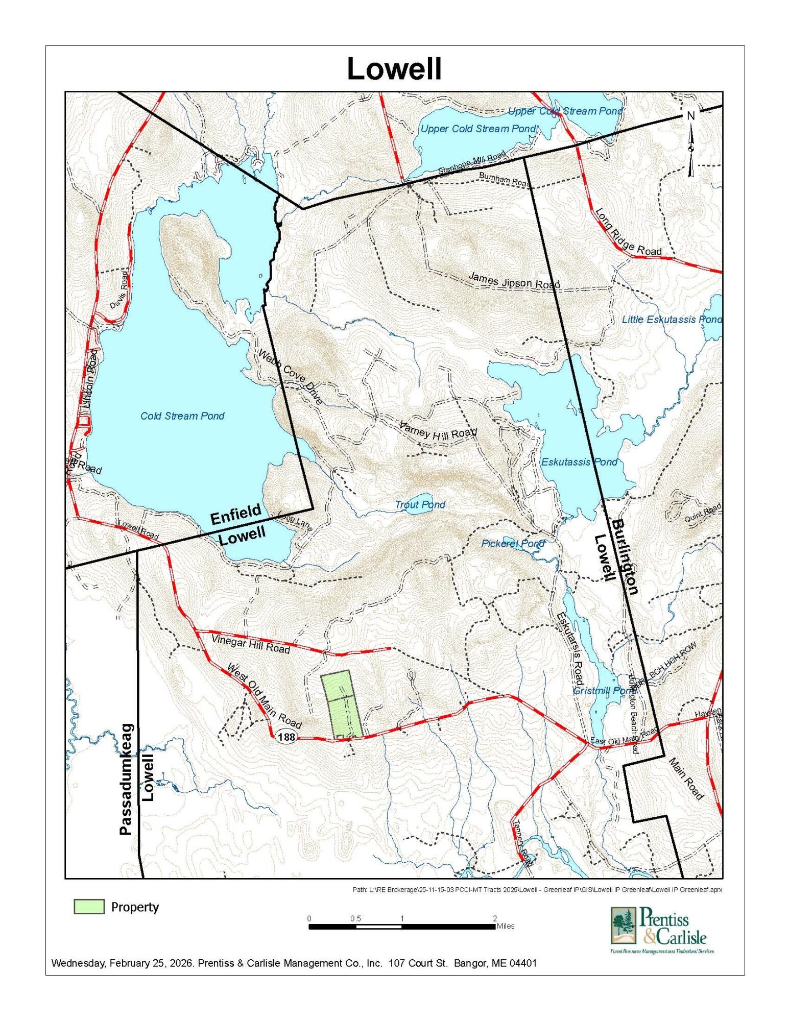 M4-l38&39 West Old Main Road Lowell, ME 04493 - Photo 11 of 11 Lowell Location Map Lrg