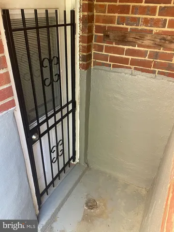 a view of a black gate